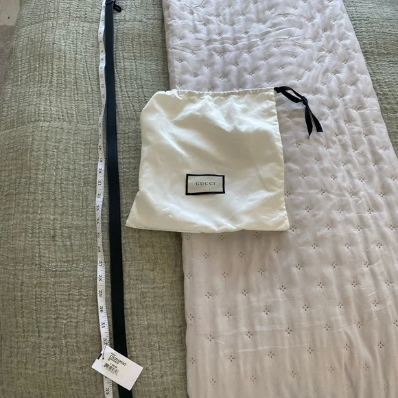 NWT Gucci Black and Gold w Pearl Women's Belt - Picture 10 of 14